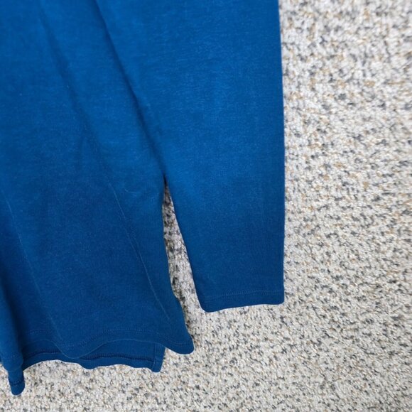 J Jill Top Womens XS Blue Oversized Simply Supima Crew Neck Tunic Drop Shoulder - Picture 2 of 7